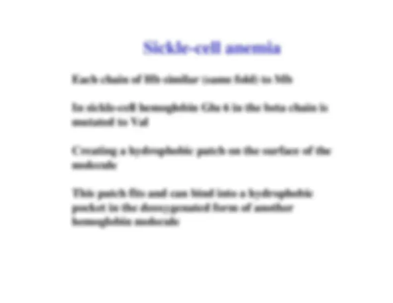 Myoglobin and Hemoglobin - Molecular Biology and