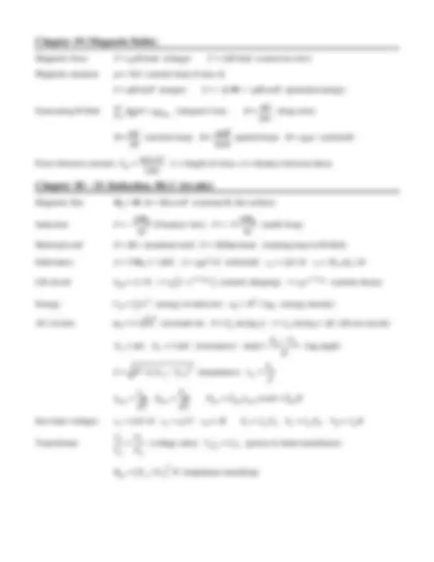 Formulary for Physics 2 Chapter 15-20 | PHY 2054 | Study notes Physics ...