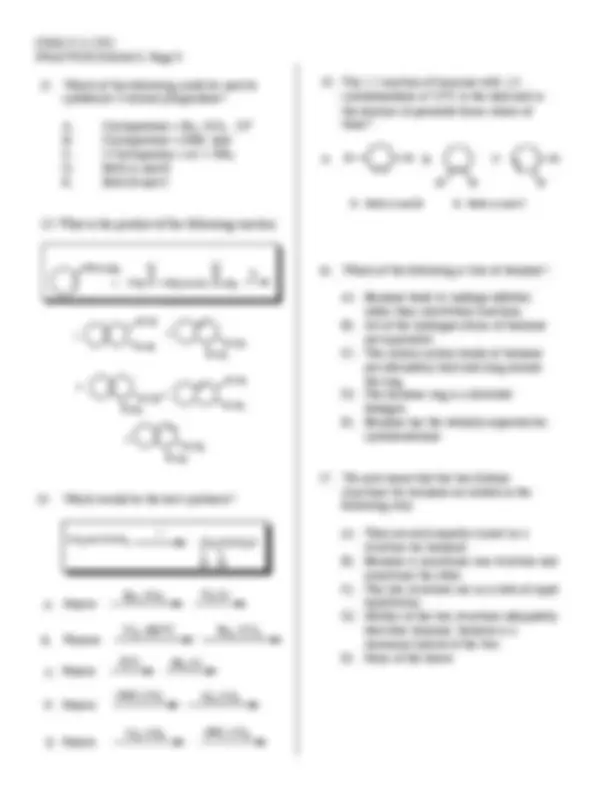Practice Exam 2 - Organic Chemistry II - 2012 | CHM 2211 | Exams ...