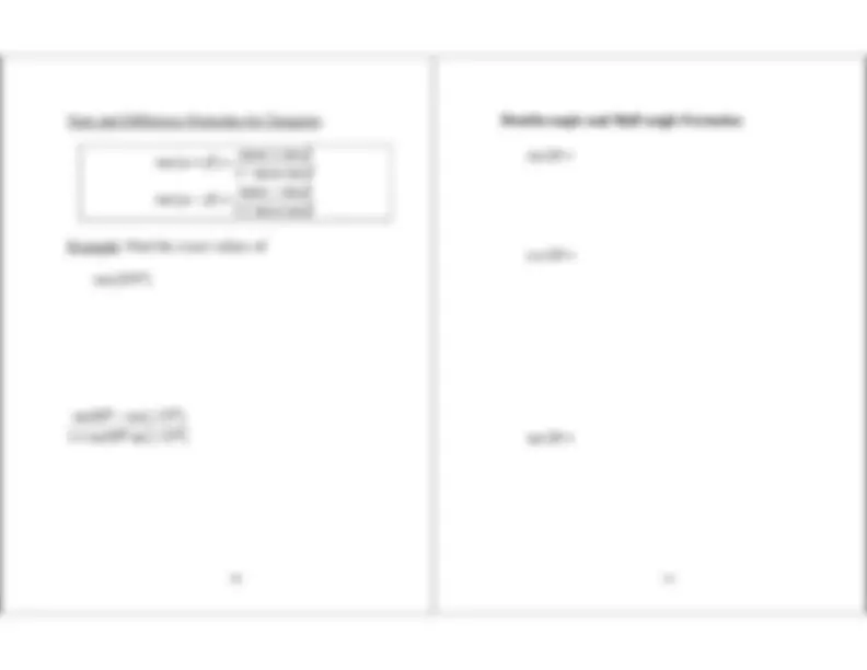 Trig Formulas & Examples: Sum/Difference, Double/Half-angle, Solve ...