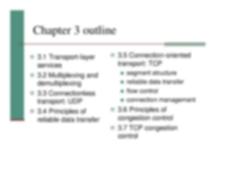 Transport Layer - Lecture Slides | CDA 4506 | Study notes Electrical ...