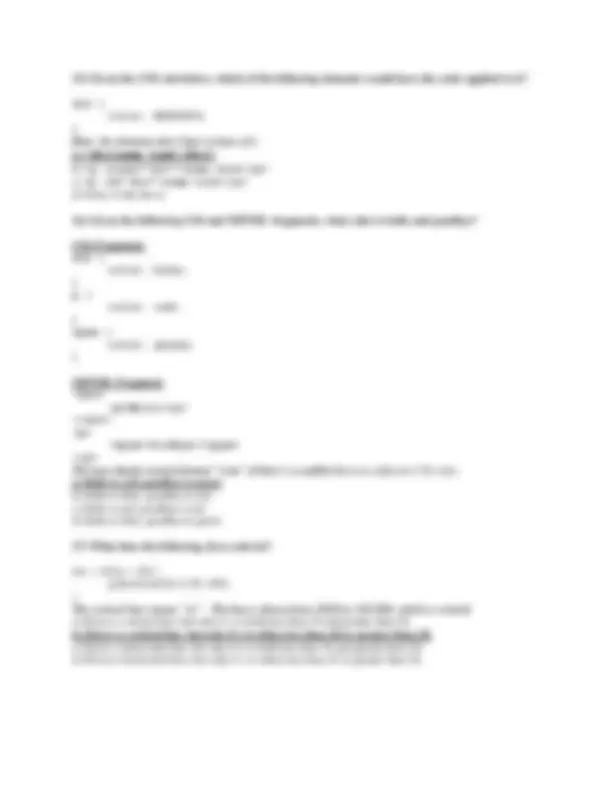 XHTML and CSS Practice Final Exam Solutions | Exams Computer Science ...