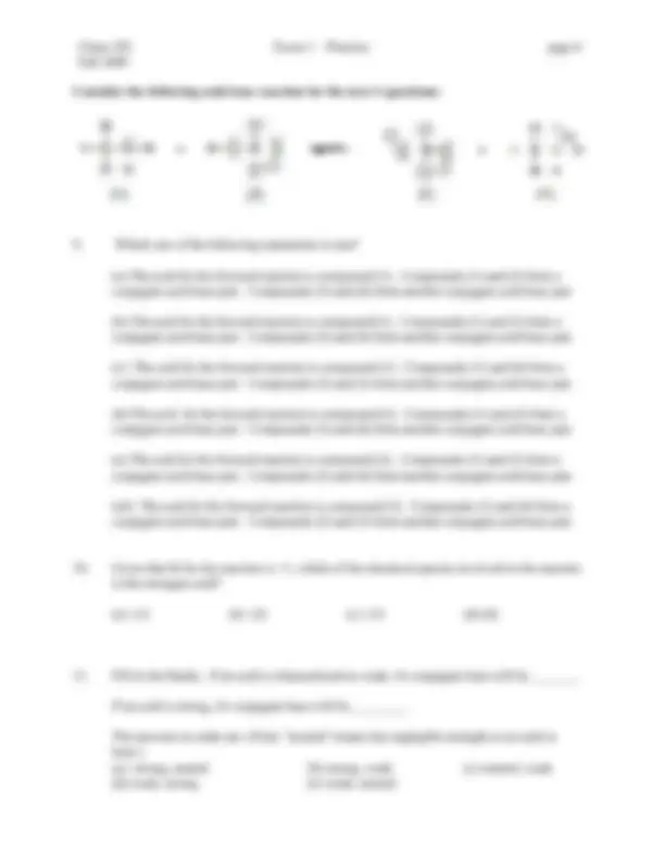 Exam I Practice - General Chemistry | CHEM 201 | Exams Chemistry | Docsity