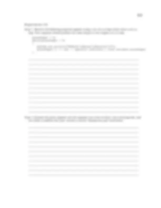 Control Statements - Lab 2 Manual | CS 201 | Lab Reports Computer ...
