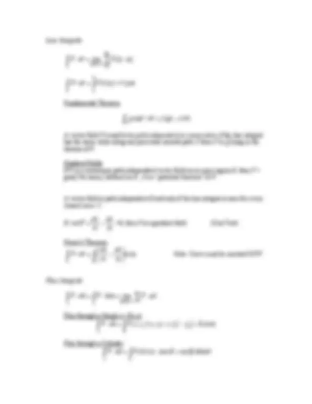Final Exam Study Guide - Vector Calculus | MATH 223 | Study notes ...