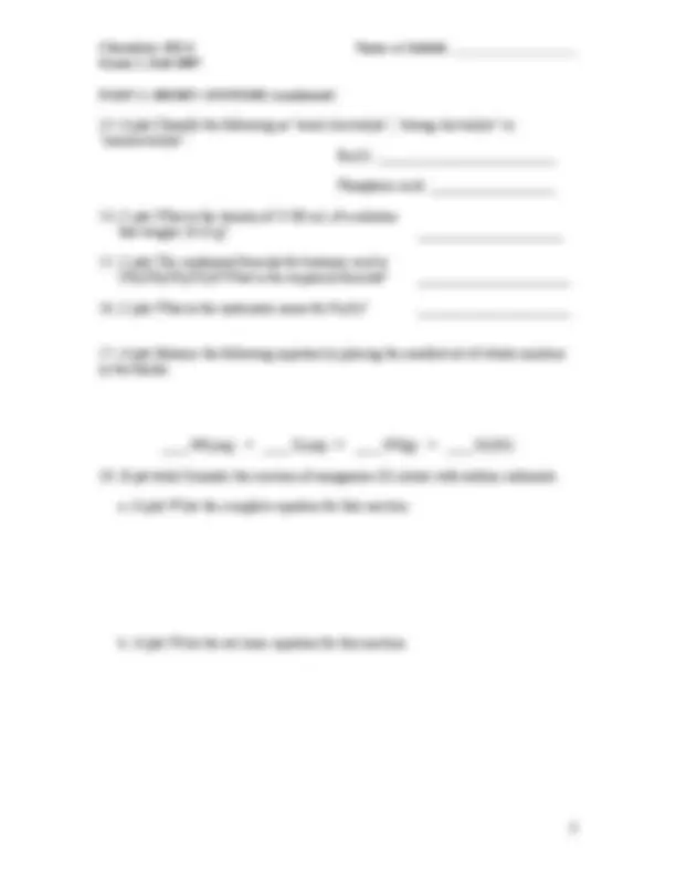 General Chemistry - Exam 1 Questions with Solutions | CHEM 103 | Exams ...