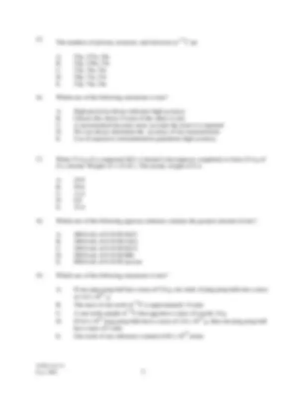 Exam 1 Practice - General Chemistry - 2002 | 160 161 | Exams Chemistry ...