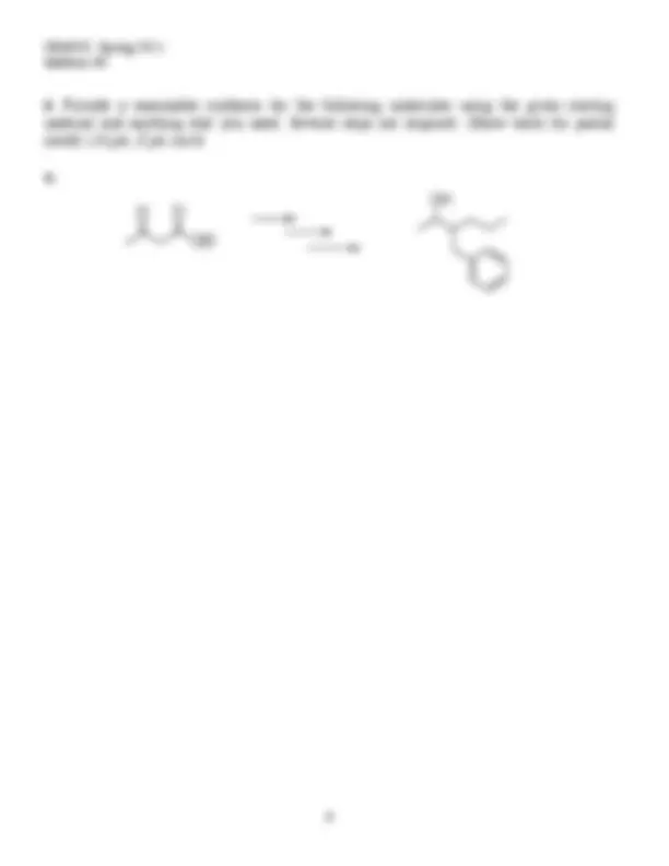 Midterm Exam III - Organic Chemistry II | CEM 252 | Exams Organic ...