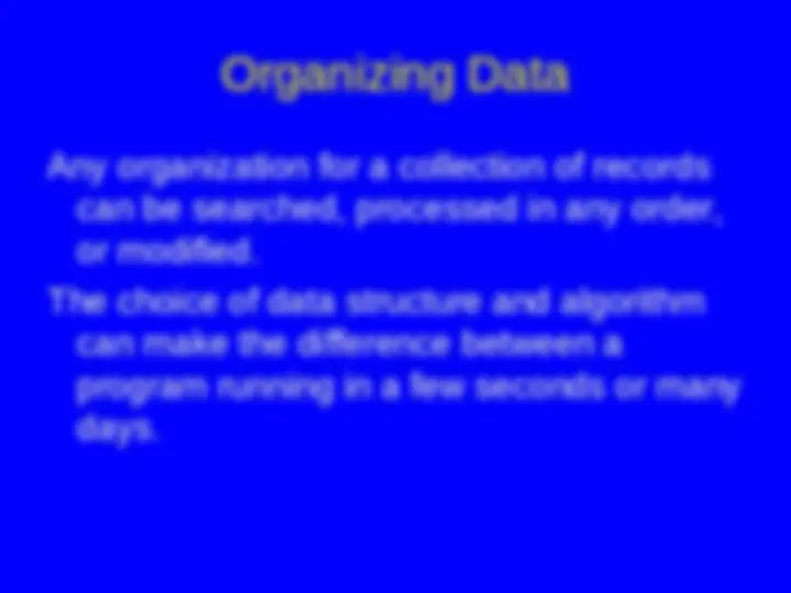 Slides on the Need for Data Structure - Data Structures and Algorithms ...
