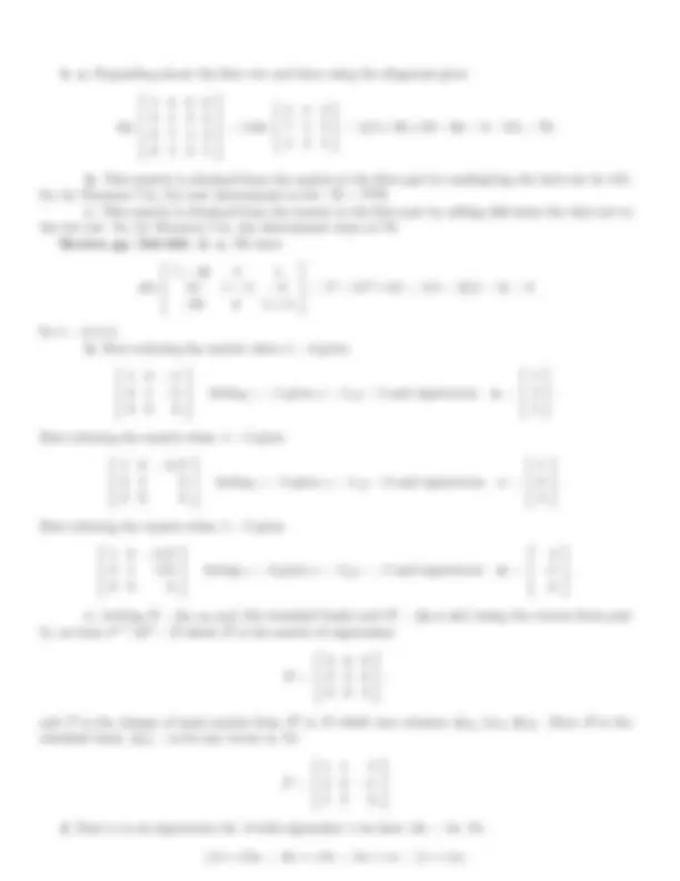 Homework Questions with Solutions - Linear Algebra | MTH 309 | Study ...