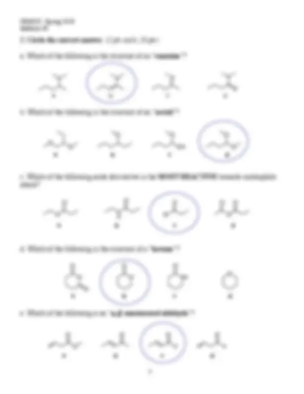Solved Practice Exam 2 - Organic Chemistry II | CEM 252 | Exams Organic ...