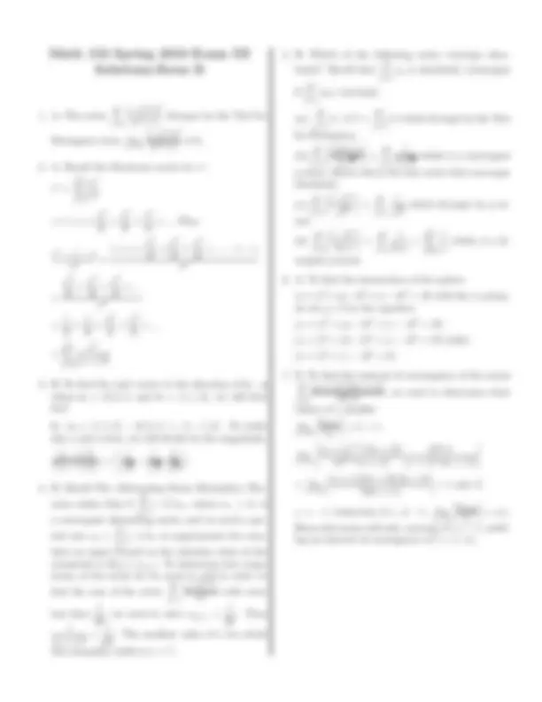15 Questions Solved for Test 3 - Honors Engineering Mathematics II ...