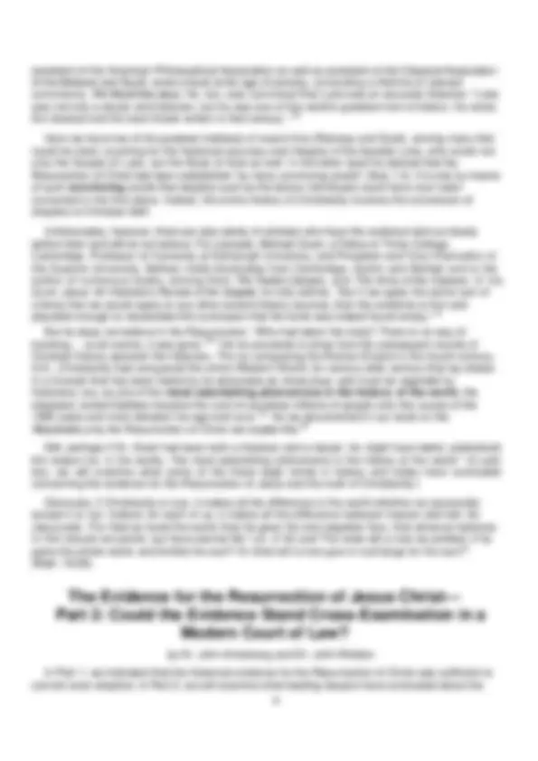 The Evidence for the Resurrection of Jesus Christ Part I - Book Summary ...