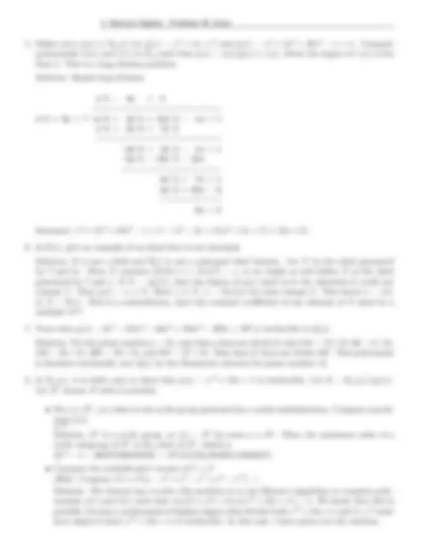 Abstract Algebra Problem Example Problems for Final Exam - Abstract Algebra | MATH 4010 | Exams ...