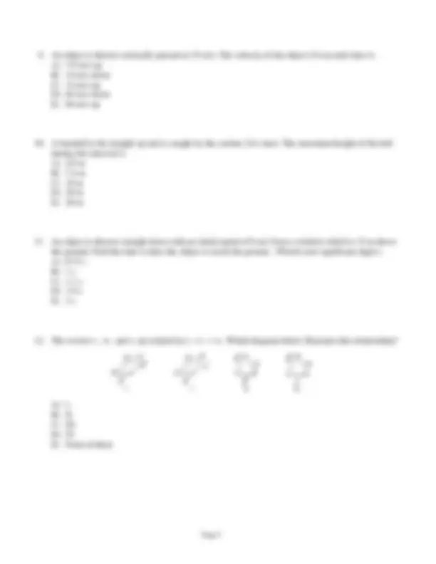 Sample Exam # 1 - General Physics with Calculus I | PH 111 | Exams ...