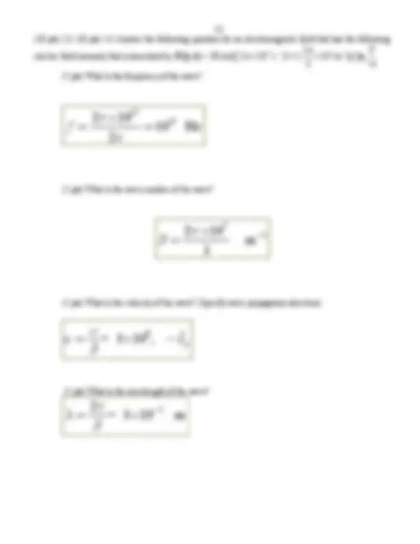 16 Problems Final Exam - Electric And Magnetic Fields | ECE 31100 ...