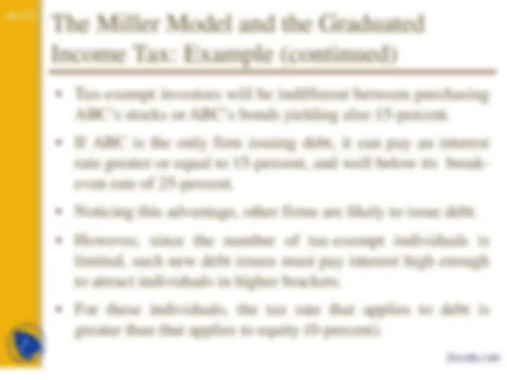 The Miller Model-Taxes and Corporate Finance-Lecture Slides