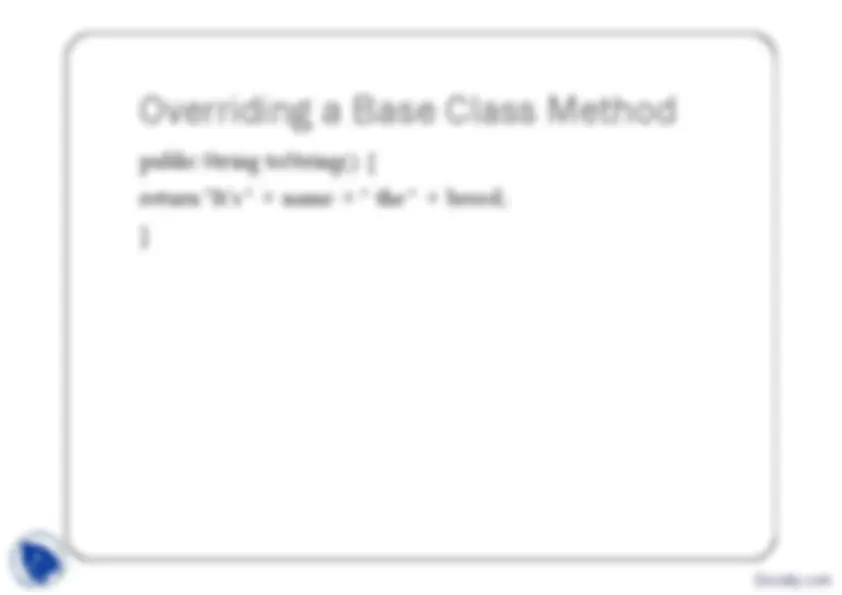 Java: Understanding Method Overriding, Overloading, and the Object ...