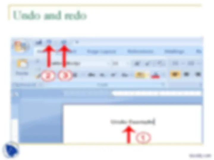 Word 2005 Microsoft Word 2007 Interface and Basic Features | Slides Microsoft ...