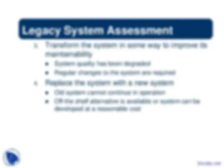 Legacy System Components - Software Management - Lecture Slides ...