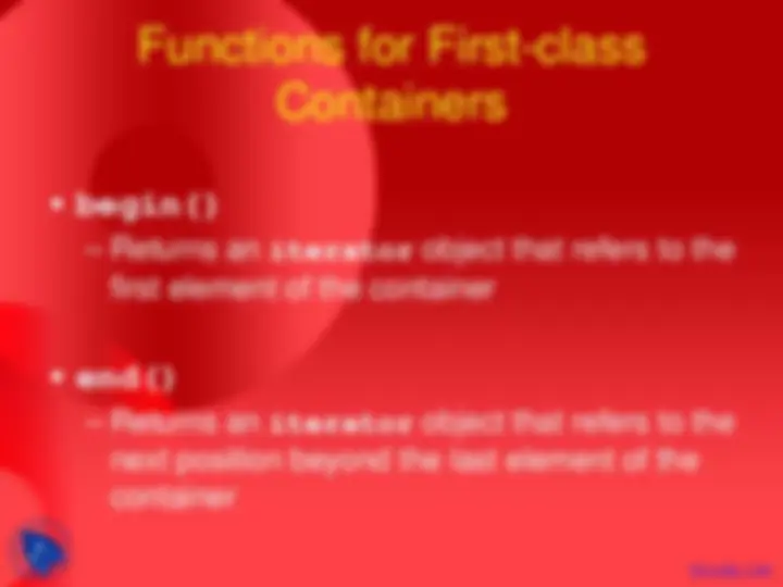 First Class Containers - Object Oriented Programming - Lecture Slides ...