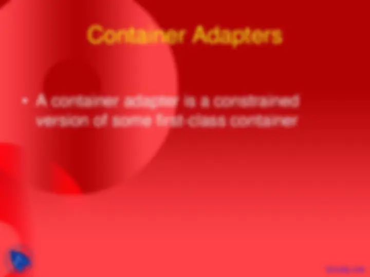 First Class Containers - Object Oriented Programming - Lecture Slides ...