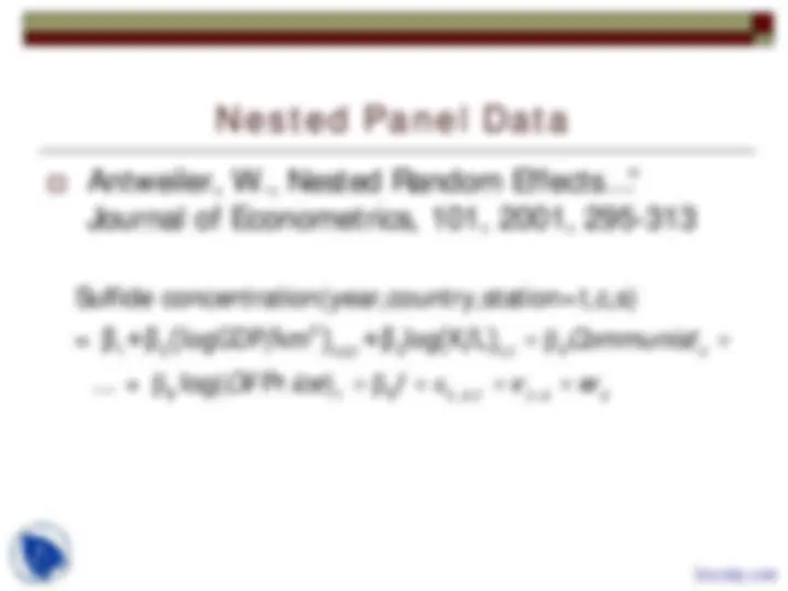 Panel Data and Individual Effects - Econometric Analysis of Panel Data ...
