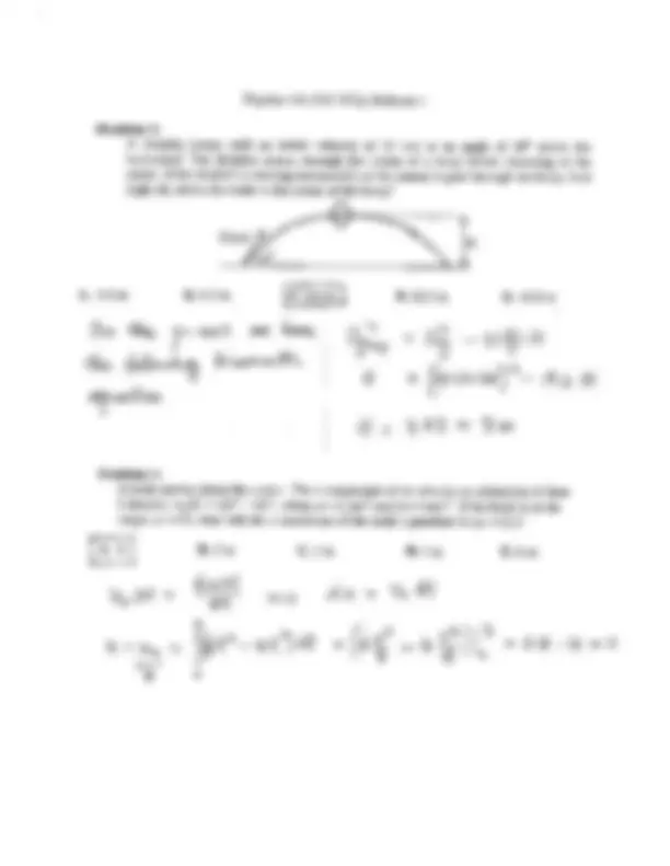 Midterm Exam Solutions for General Physics I | PHYSICS 140 | Exams ...