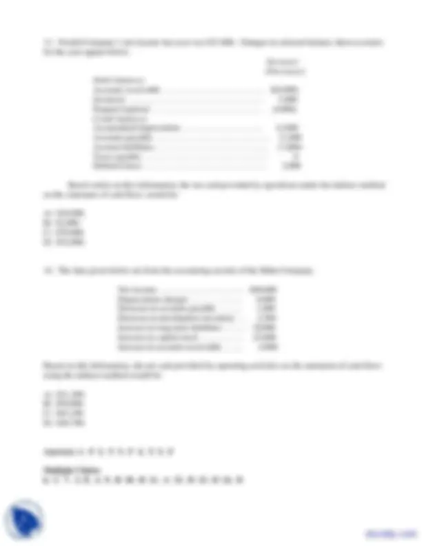 Cash Flows - Principles of Accounting - Solved Test | Exercises ...
