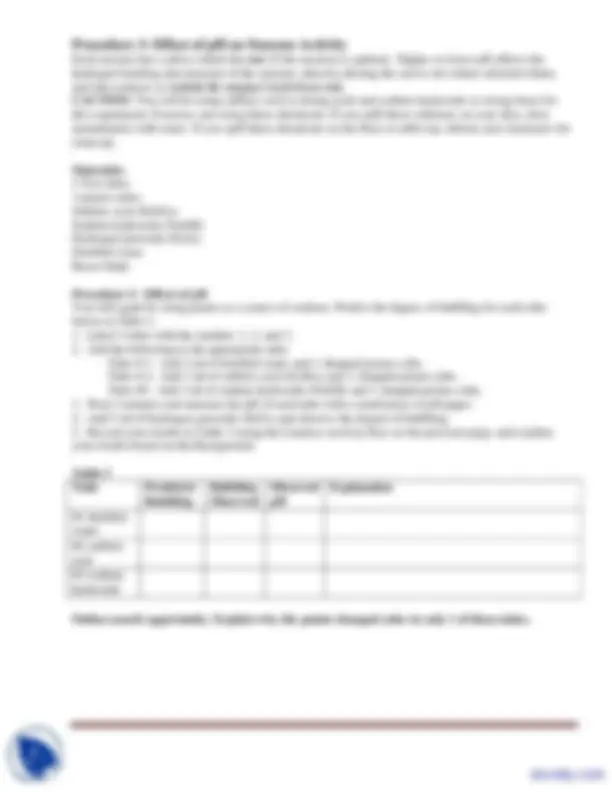 Enzymes - Biology - Lab Manual | Study notes Biology | Docsity