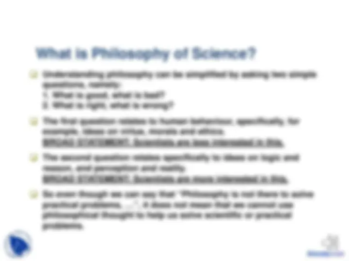 Philosophy of Science - Scientific Methodology - Lecture Slides ...
