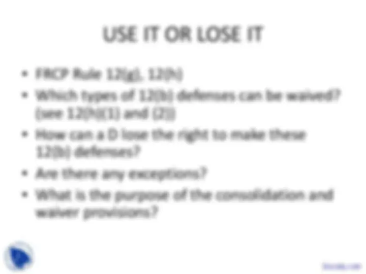 Rule 12 Motions in Federal Civil Procedures: Types, Arguments, and ...