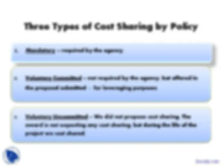Cost Sharing Policy and Procedures | Slides Law | Docsity
