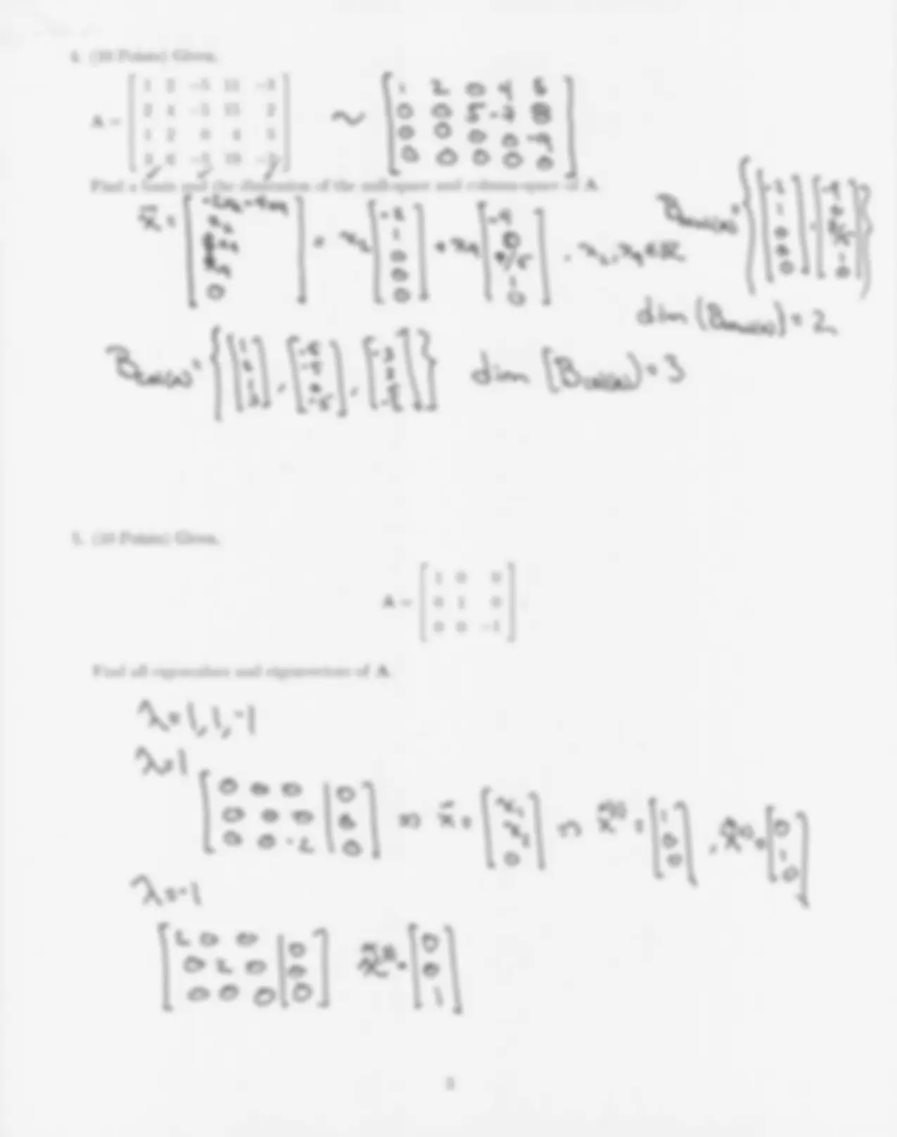Linearly Independent - Linear Algebra - Exam Solution | Exams Linear ...