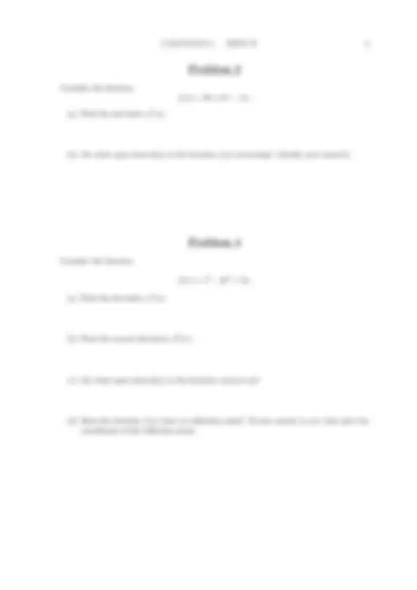 Calculus I Exam - Test II | Exams Calculus | Docsity