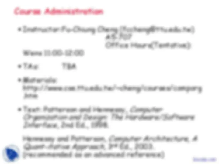 Computer Architecture - Computer Organization - Lecture Slides | Slides ...