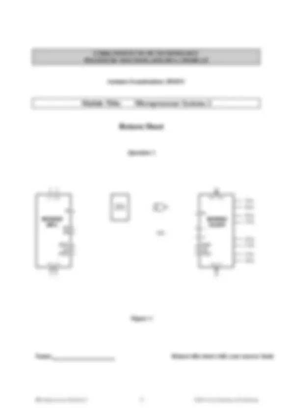 RAM - Microprocessor Systems - Exam | Exams Microprocessors | Docsity