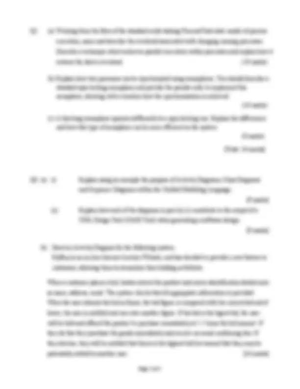 Exam Questions for OO Software Design Module at Cork Institute of ...