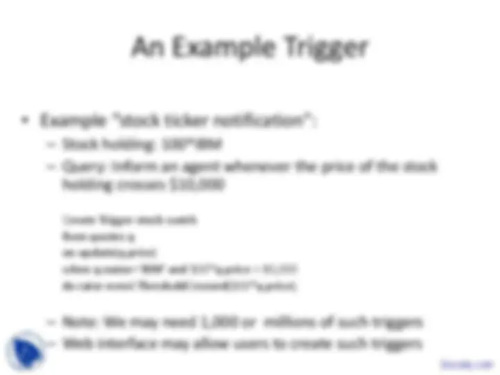 Scalable Trigger Processing - Advanced Database System - Lecture Slides ...