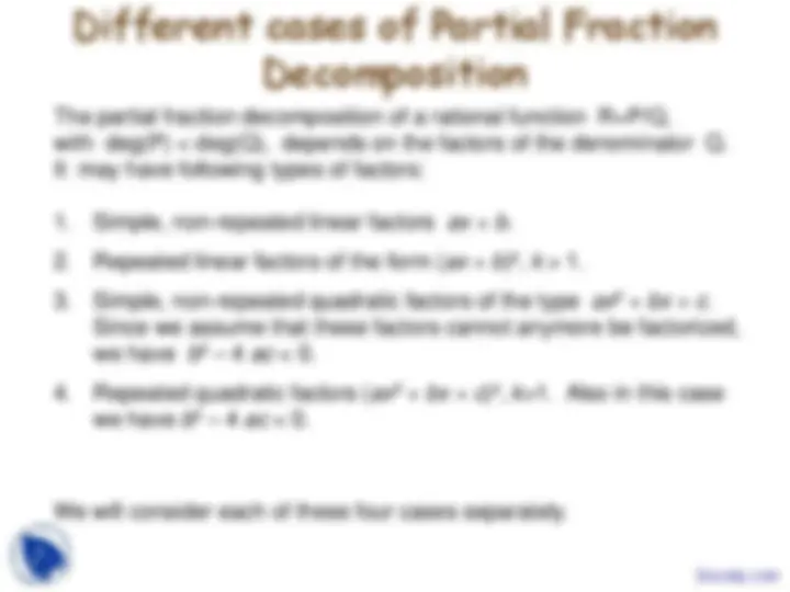 Partial Fractions - Calculus II - Lecture Slides | Slides Calculus ...