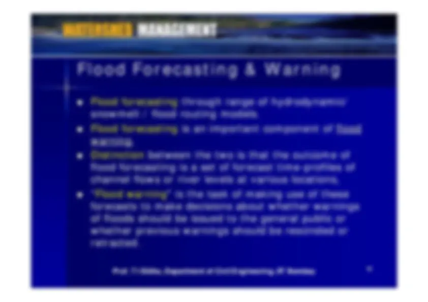 Flood Control - Watershed Management - Lecture Slides | Slides Business ...