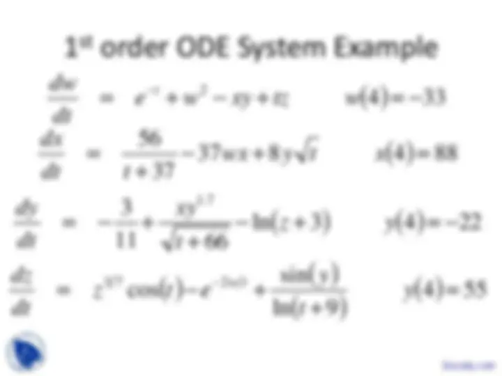ODE - Computational Methods - Lecture Slides | Slides Computational ...