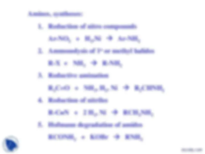 Amines Synthesis - Organic Chemistry II - Lecture Slides | Slides ...