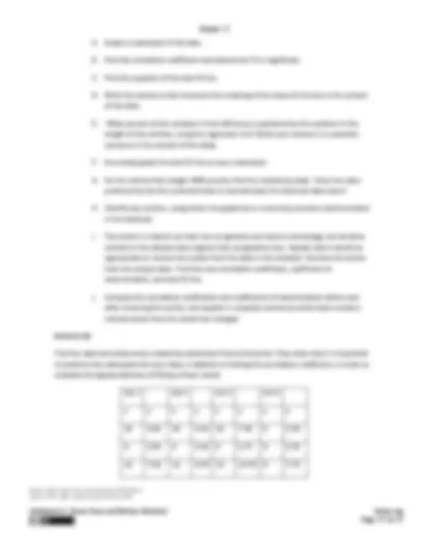 Linear Regression and Correlation - Business Statistics - Homework ...