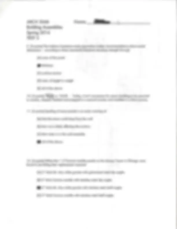 21 Questions on Building Assemblies with Answers - Exam 2 | ARCH 3046 ...