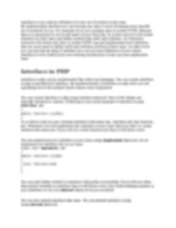 Php notes | Lecture notes Computer Engineering and Programming | Docsity