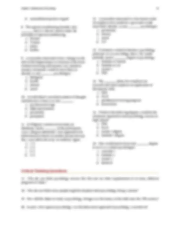 Openstax General Psychology Chapter Notes Openstax Chapter Vocab and Summaries | Study notes Psychology | Docsity