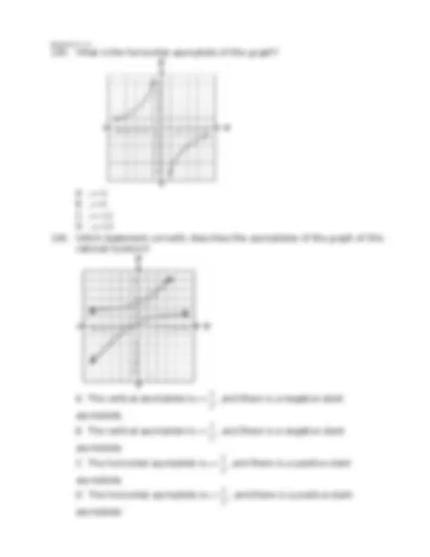 Algebra II Practice Test | Exams Mathematics | Docsity