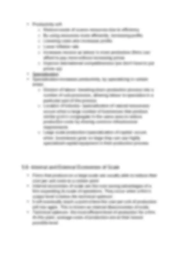 Economics Term 1 Preliminary Notes | Lecture notes Economics | Docsity