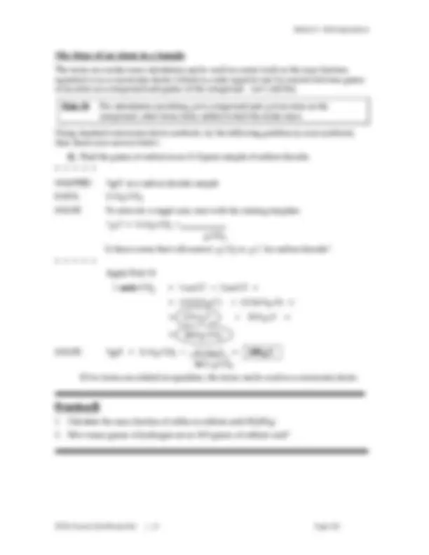 Mole concept questions and answers | Exercises Chemistry | Docsity